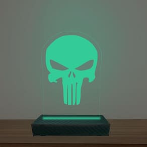 Luminária Led 3d Caveira Abajur Luxo