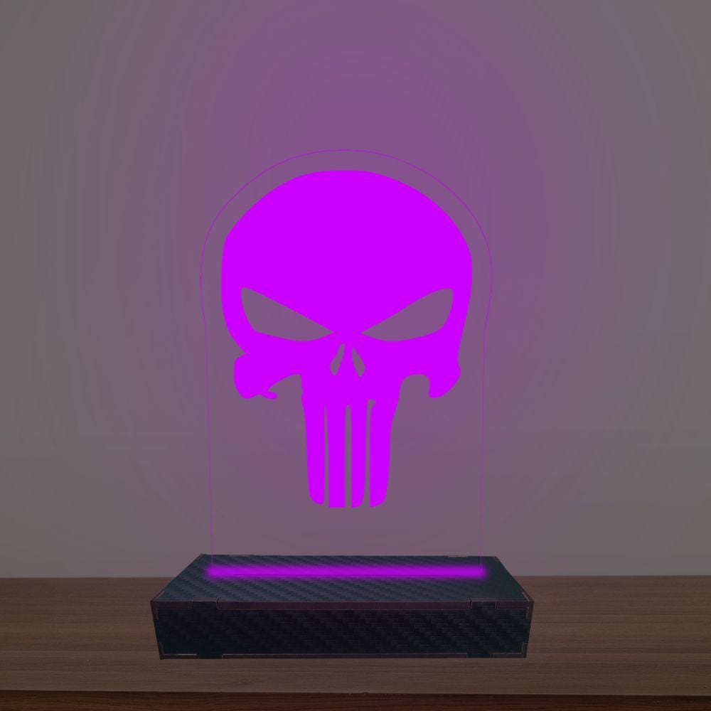 Luminária Led 3d Caveira Abajur Luxo