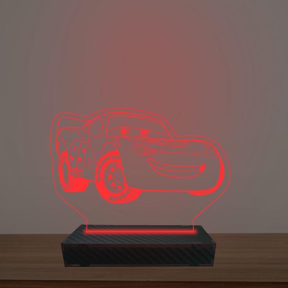 Luminária Led 3d Macqueen Abajur Luxo