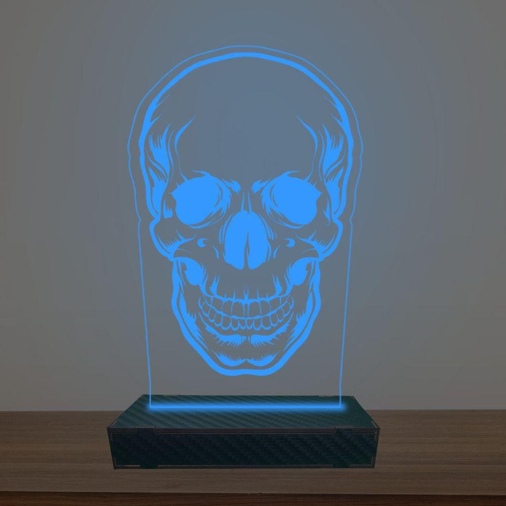 Luminária Led 3d Crânio e Caveira Abajur Luxo