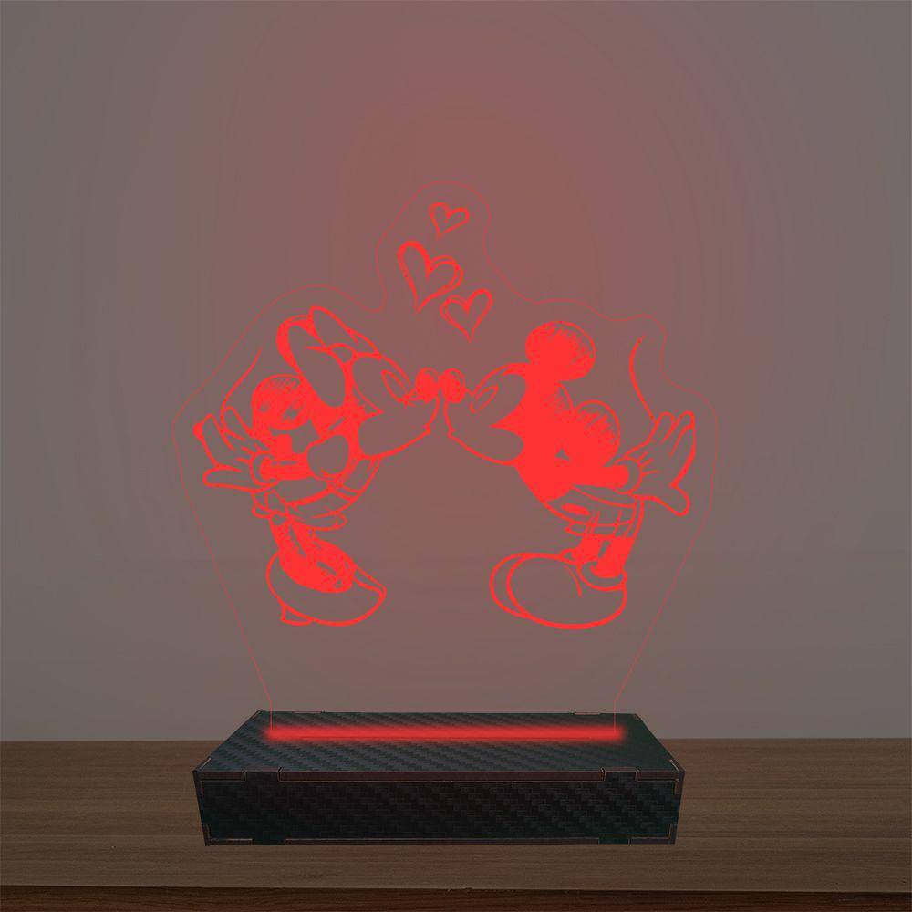 Luminária Led 3d Mickey Abajur Luxo