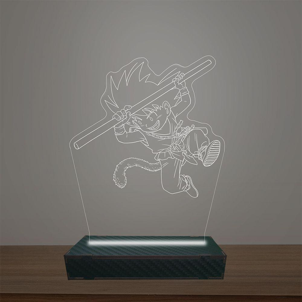 Luminária Led 3d Goku Abajur Luxo
