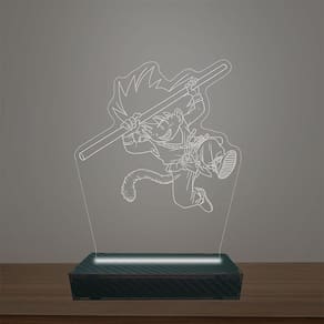 Luminária Led 3d Goku Abajur Luxo