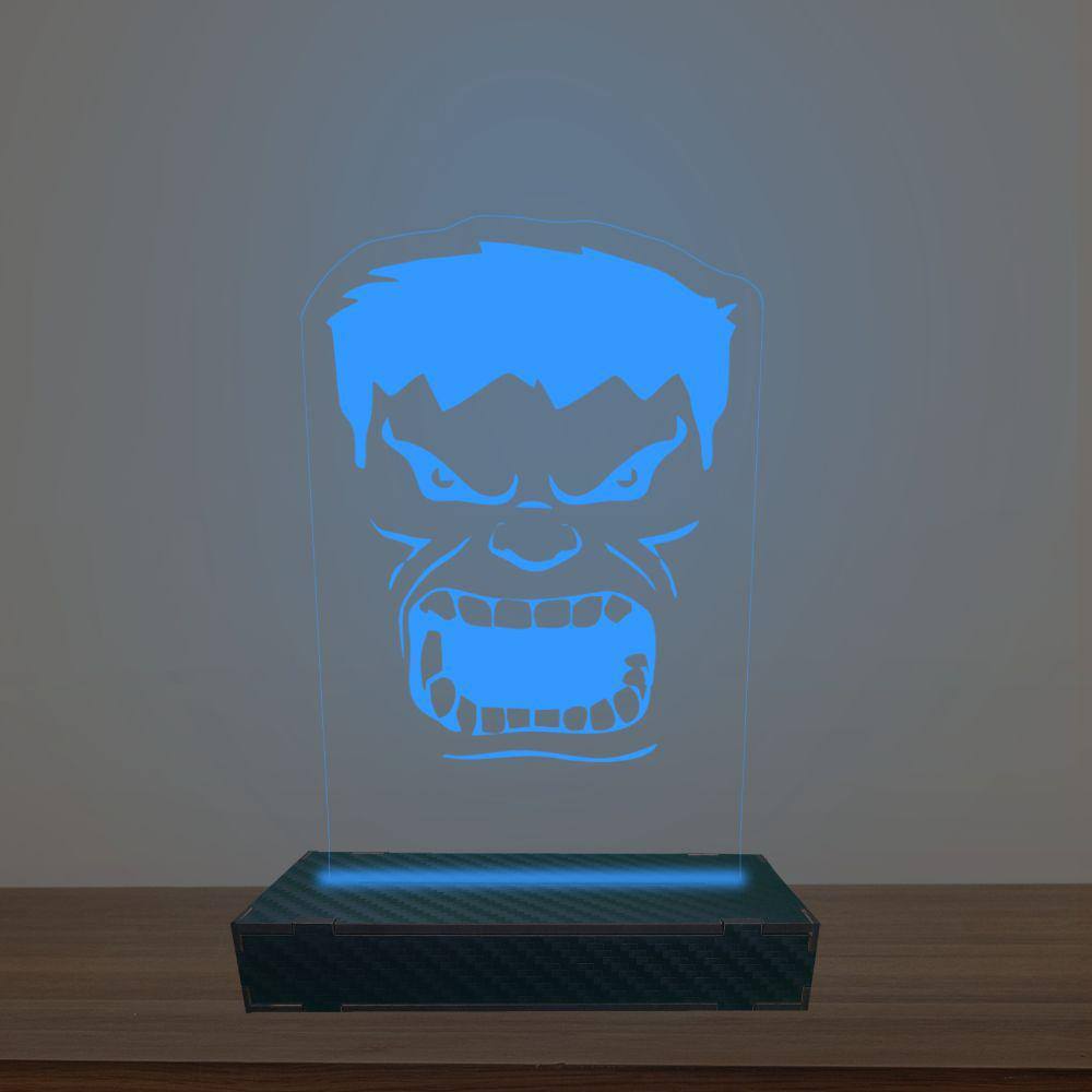 Luminária Led 3d Hulk Abajur Luxo