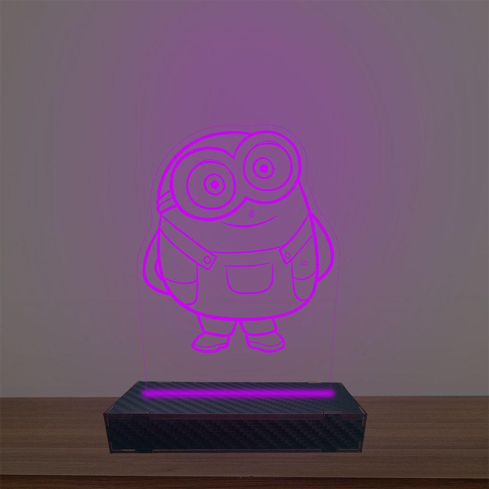 Luminária Led 3d Minion Abajur Luxo