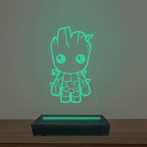 Luminária Led 3d Baby Groot Abajur Luxo