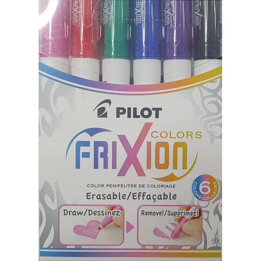 Caneta Hidrografica Pilot Frixion 6 Cores Apagavel Marcador