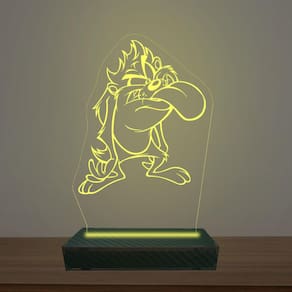 Luminária Led 3d Taz Abajur Luxo