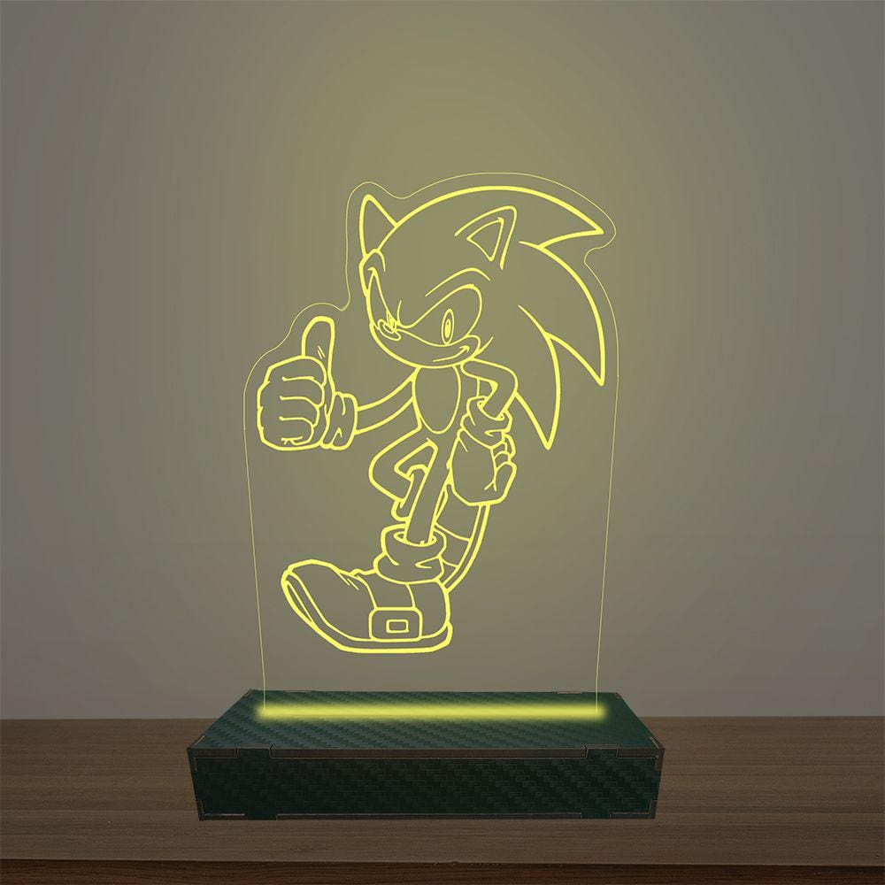 Luminária Led 3d Sonic Abajur Luxo
