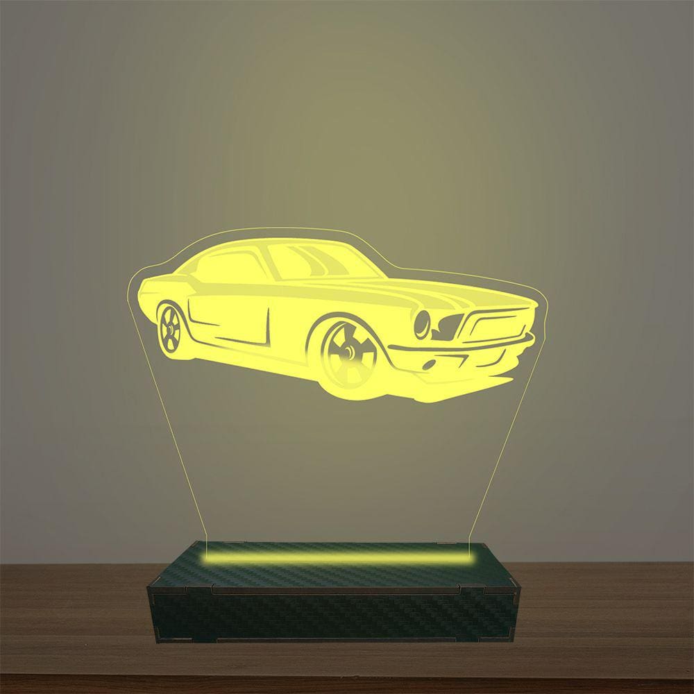 Luminária Led 3d Carro Abajur Luxo