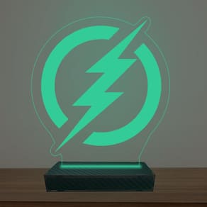 Luminária Led 3d Símbolo do Flash Abajur Luxo