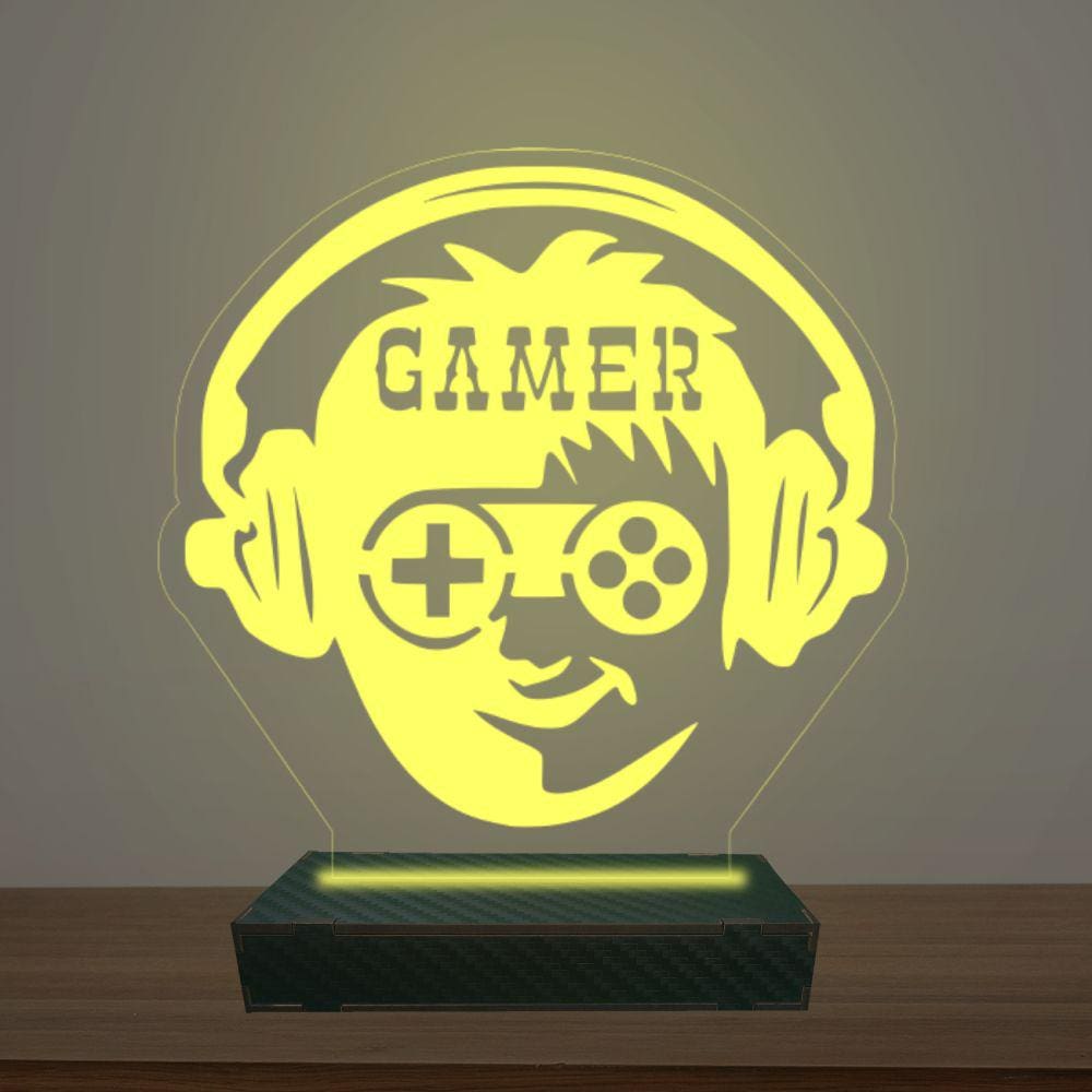 Luminária Led 3d Gamer Abajur Luxo