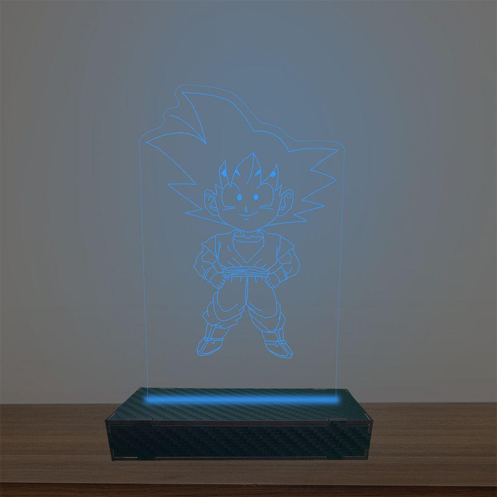 Luminária Led 3d Goku Abajur Luxo