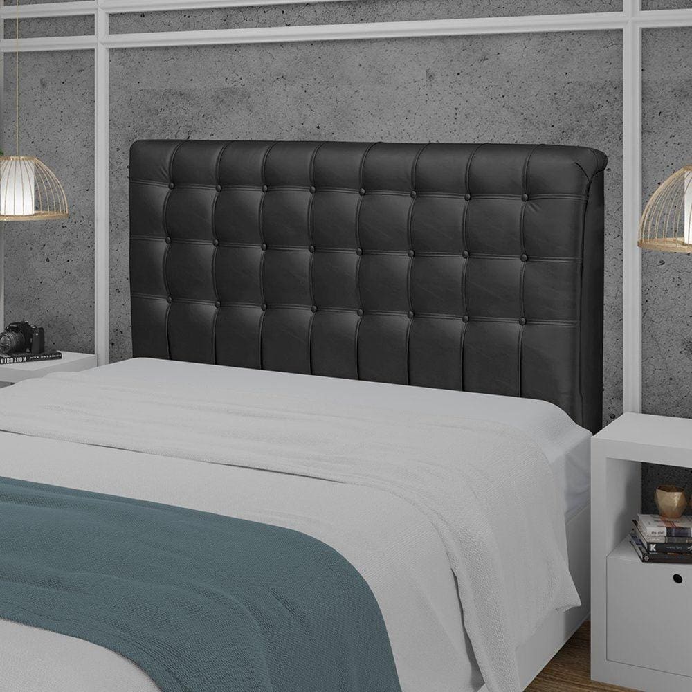 Cabeceira King 195cm Dama New Plus Preto