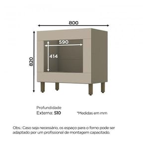 Balcão Forno Embutir Connect - Móveis Henn