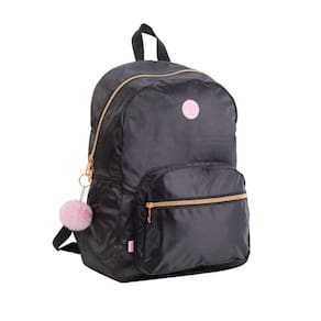 Mochila De Costas Preto Com Rosa Brw