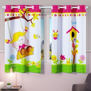 Cortina Infantil 2,00M X 1,30M Quarto Janela Criança Menina