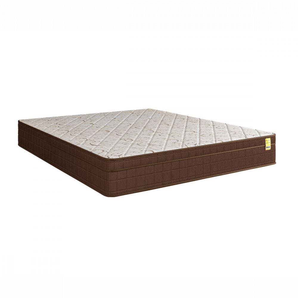 Colchão King Dreemy Ultra D33 193x203x25 Marrom com Branco Apolospuma