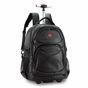 Mochila de Rodinhas - 2 em 1 - Executiva - Preta - Clio Style