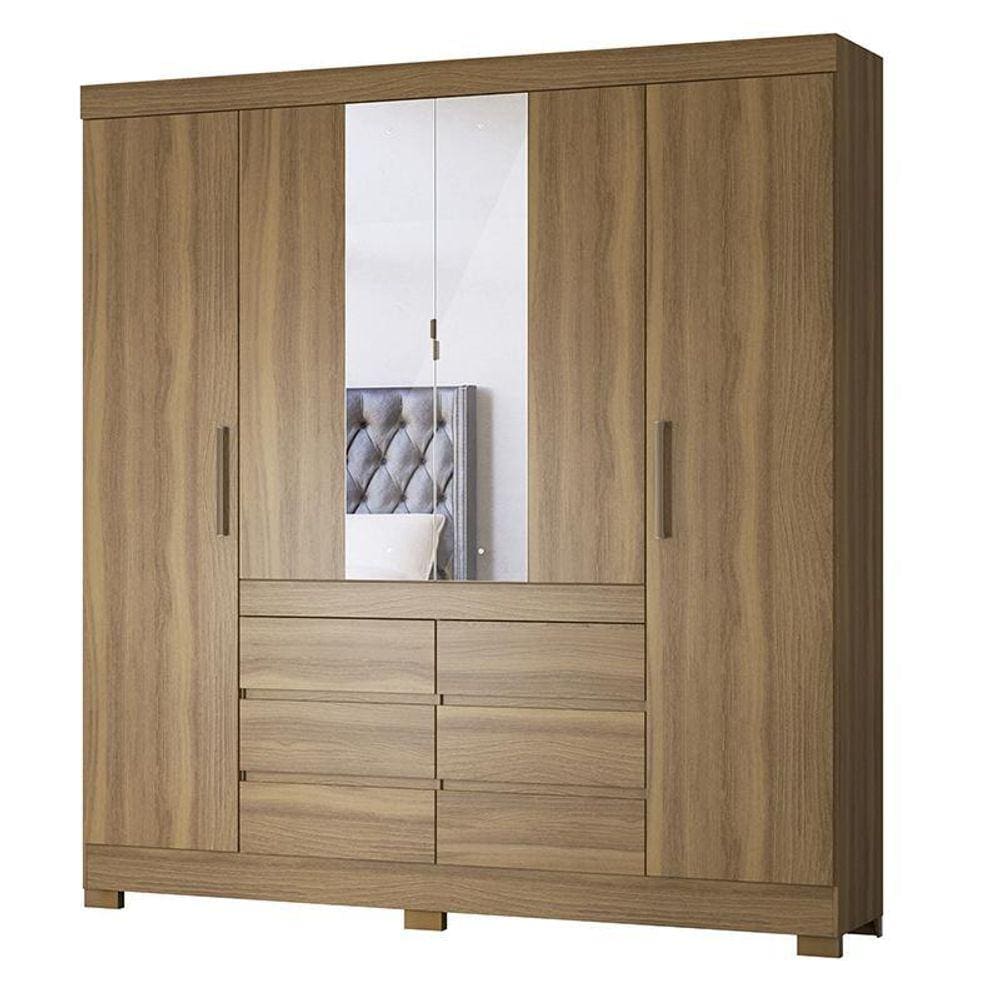 Guarda Roupa Casal Cádis 4 Portas com Espelho - Demóbile
