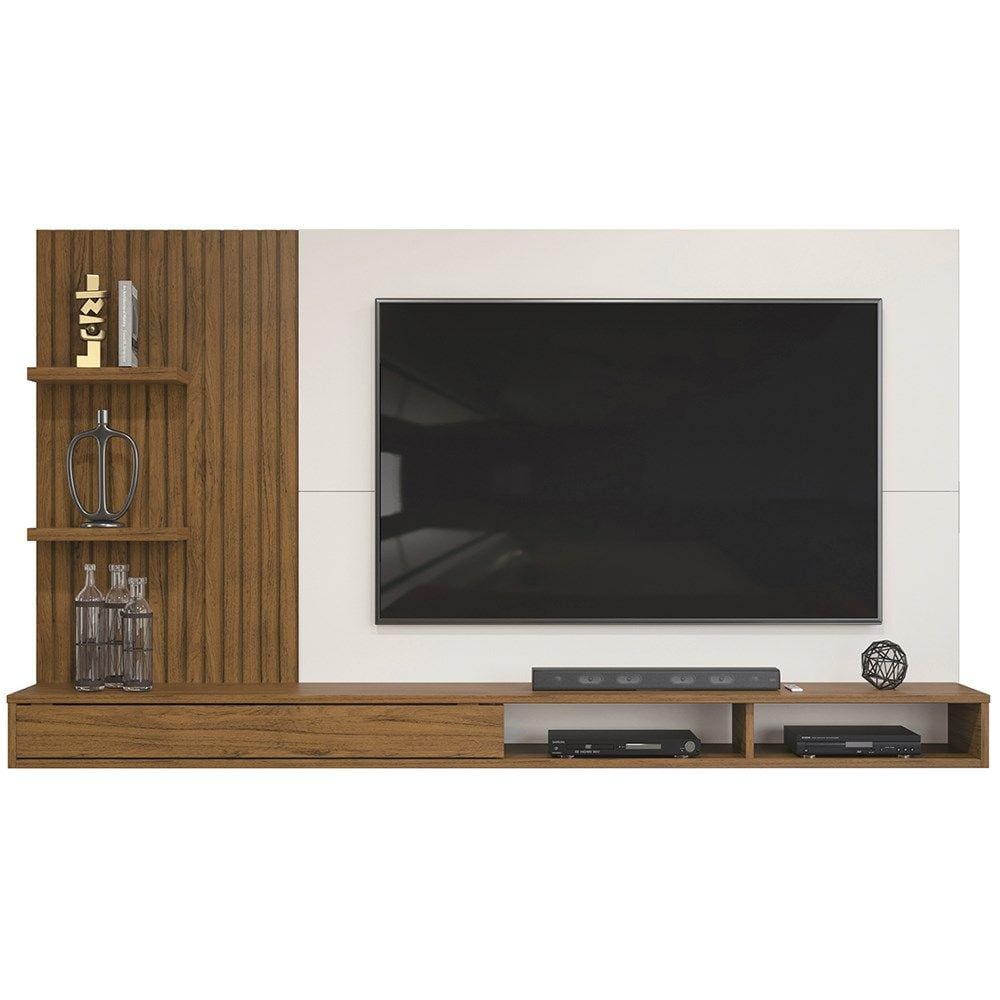 Painel Suspenso TV 60 Pol 190 cm 27160 Freijo Off White DJ Moveis