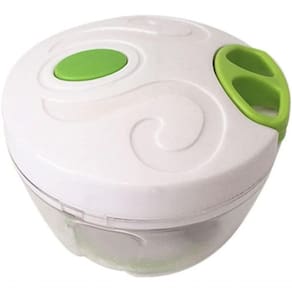 Processador De Alimentos Manual Triturador Cortador 3 Laminas Inox Verde Transparente