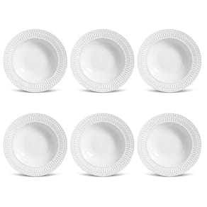 Conjunto De Pratos Fundos 06 Peças Roma Branco Porto Brasil