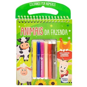 Colorindo por Números: Animais da Fazenda