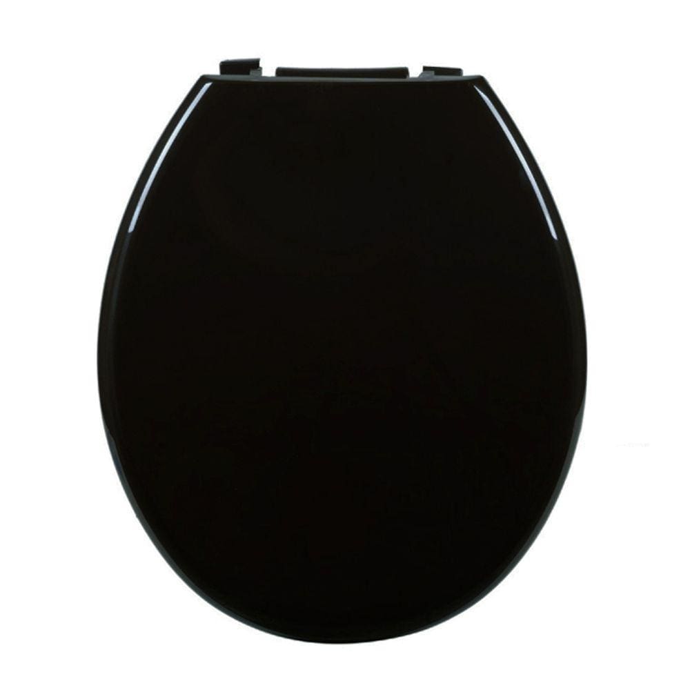 Assento Almofadado Oval Preto Tampa Vaso Deca-incepa-celite-ideal-roca