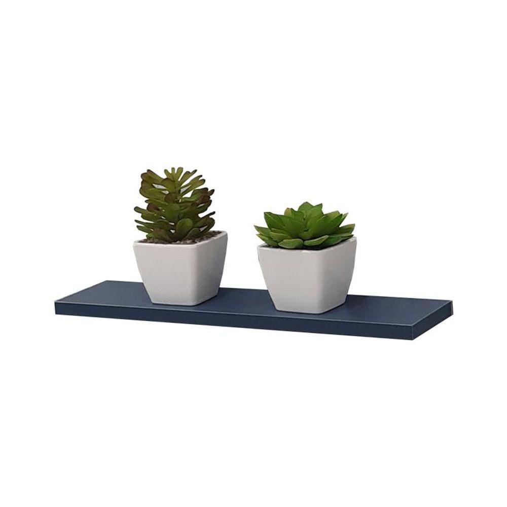 Prateleira 60 x 15cm azul Suporte Invisível
