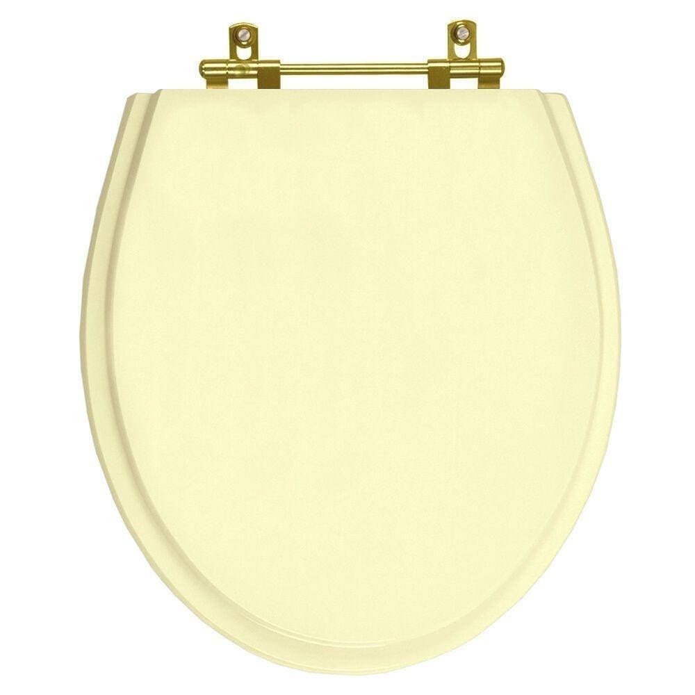 Assento Sanitário Ritz Creme Ferragem Dourada