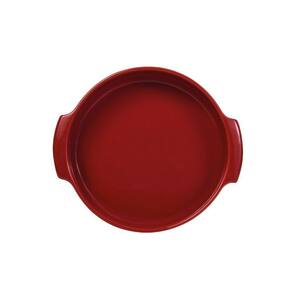 Travessa Redonda Em Porcelana Assar E Servir 21x4,5cm Germer Vermelho