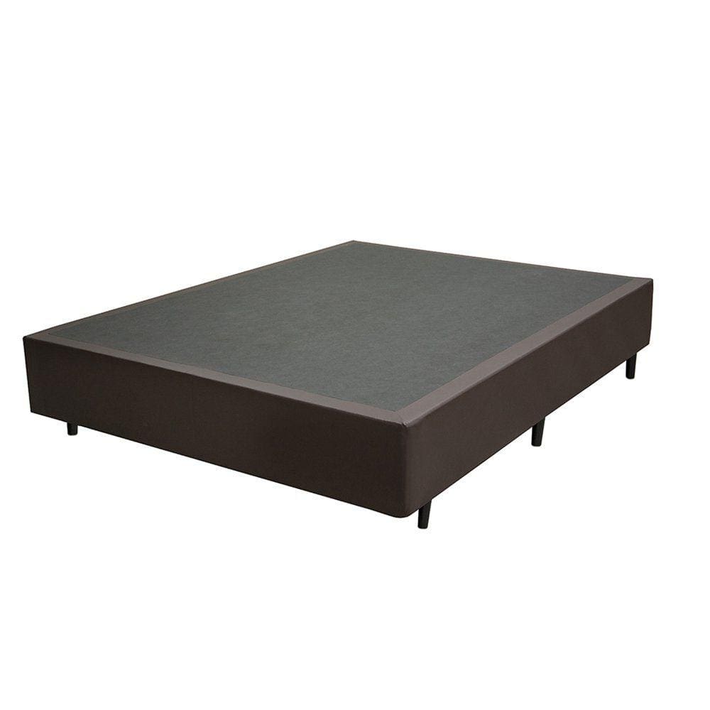 Base Box Casal Sintético Marrom - 30x138x188
