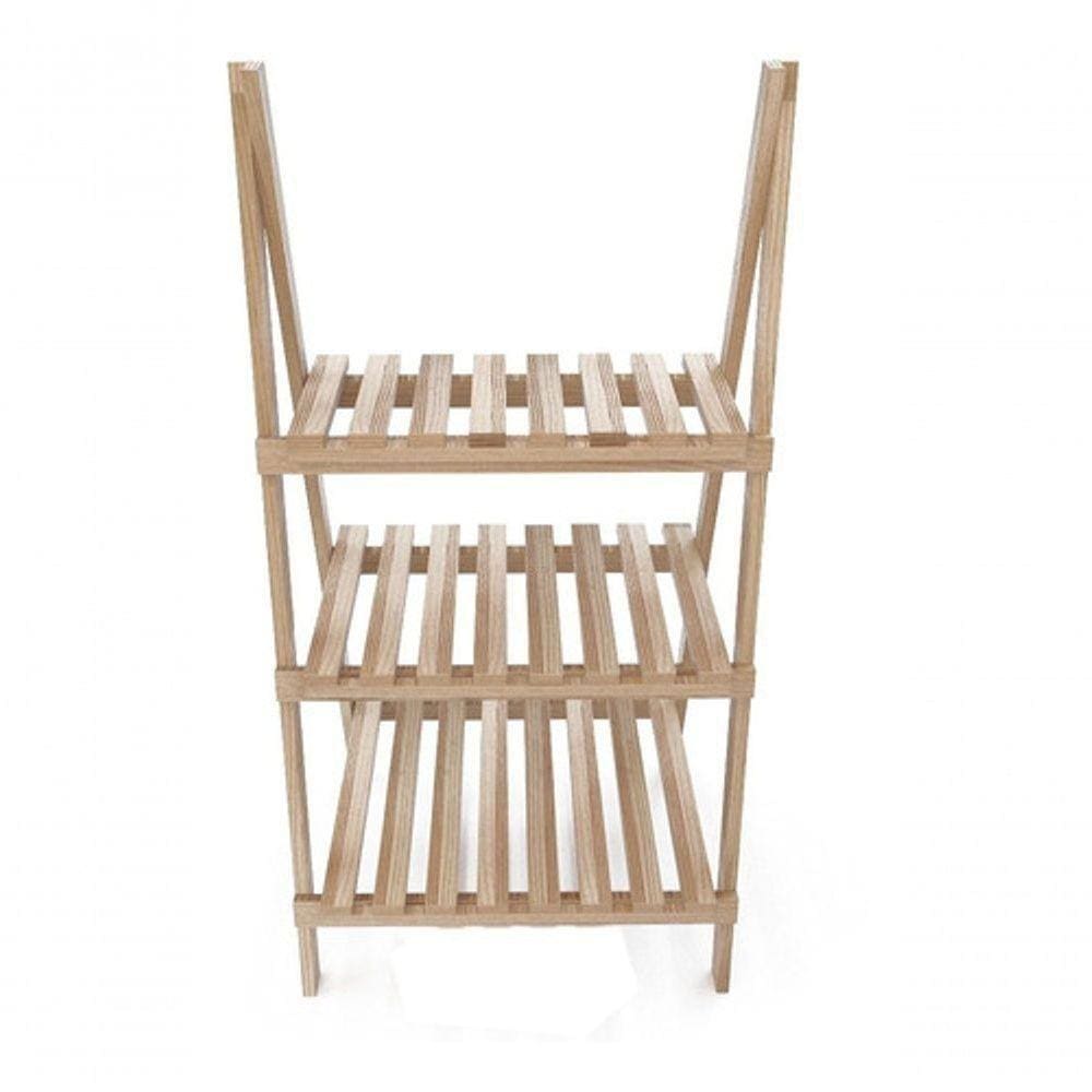 Organizador 3 Nichos Madeira Natural De Chão De Qualidade Multiuso