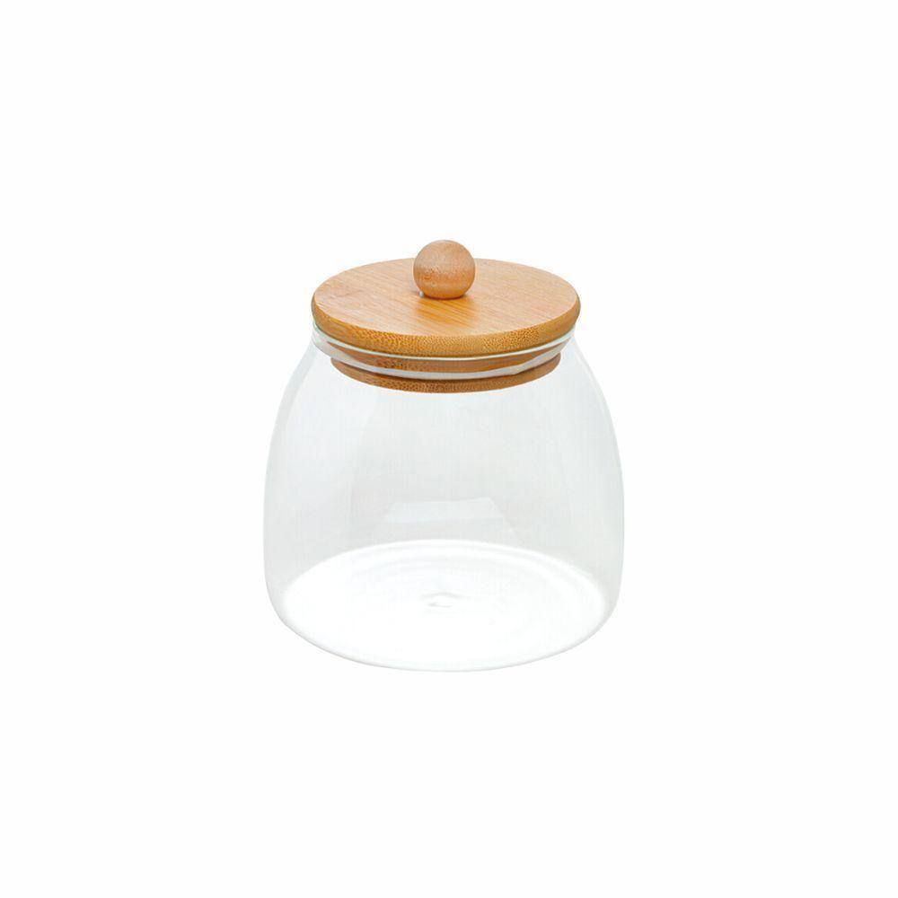 Porta Mantimentos Redondo Em Vidro Borossilicato Ecokitchen Mimo Style 700ml