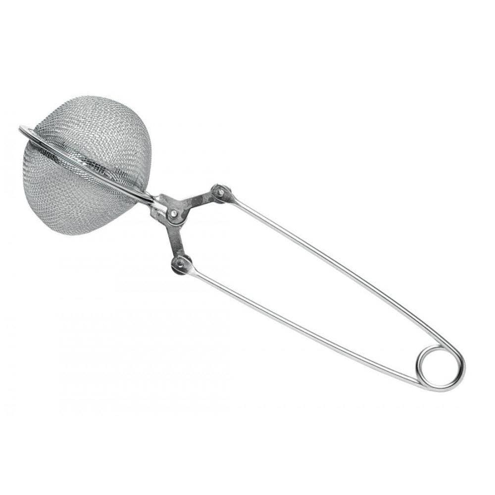 Infusor de Cha Em Inox Pinça Peneira Dupla