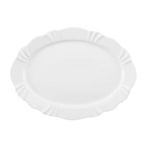 Travessa Oval Em Porcelana Soleil White 42x31cm Oxford