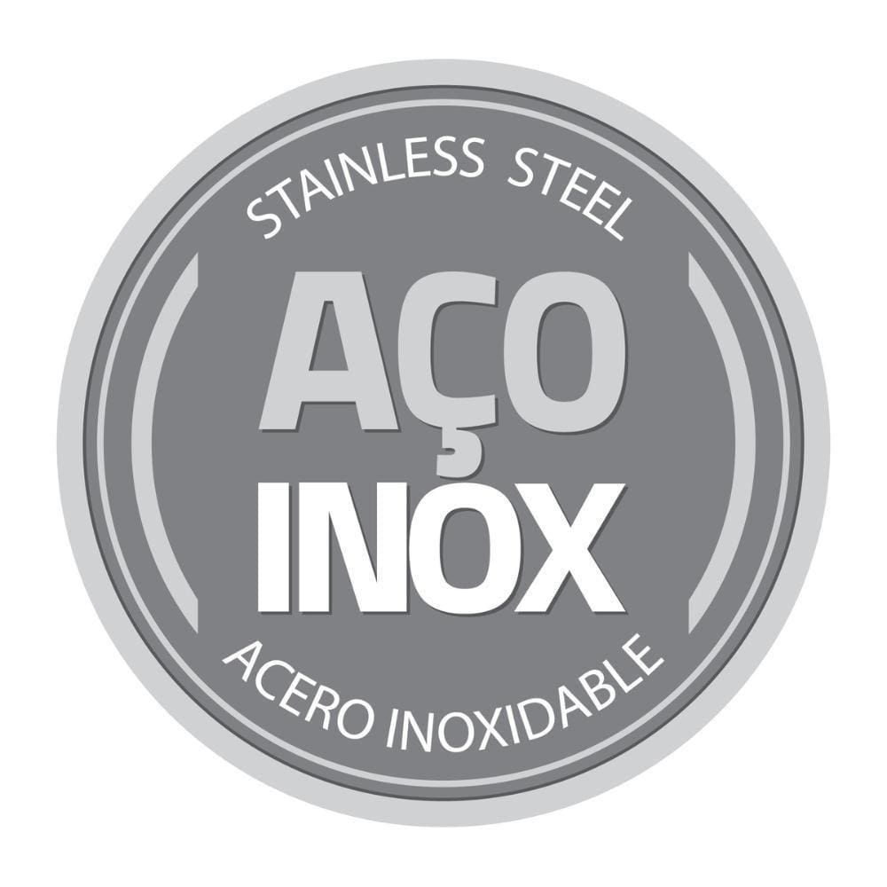 Panela Tramontina Professional Em Inox Tampa Plana Detalhe S