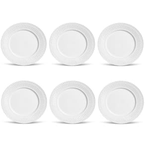 Conjunto De Pratos Rasos 06 Peças Roma Branco Porto Brasil