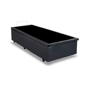 Base Box Baú Solteiro Sintético Cinza - 39x88x188