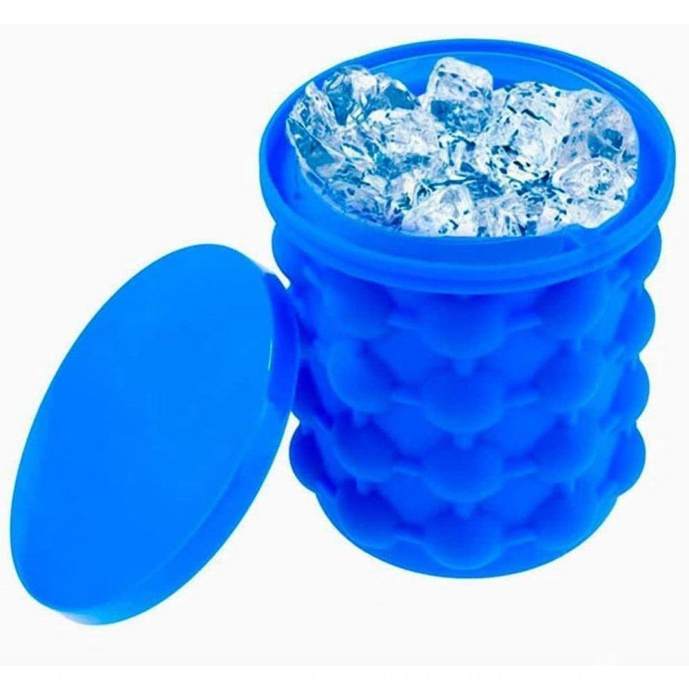 Balde Gelo Ice Cube Maker Silicone Copo Gelo Maquina Manual