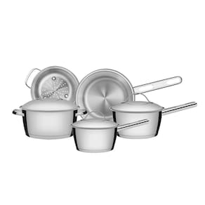 Conjunto De Panelas Em Aço Inox 5pcs Linha Allegra - Tramontina