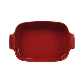 Travessa Retangular Em Porcelana Assar E Servir 30x21cm Germer Vermelho