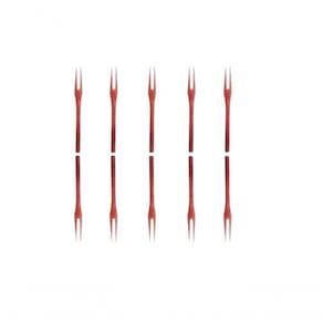 Kit 50 Peças Garfo Petisco Grande De Pau Madeira 22 Cm