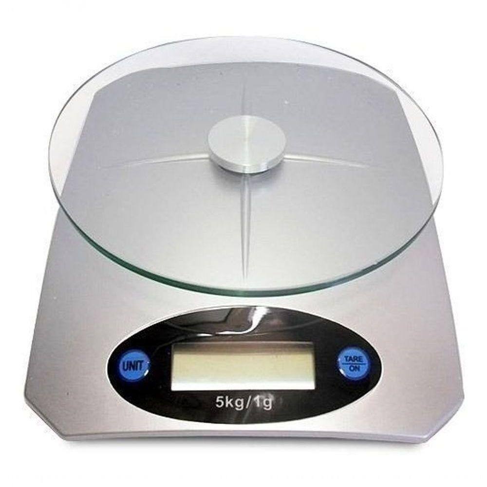 Balança Digital 1G Até 5Kg Cozinha Alta Precisão Alimento Vidro Temperado Praticidade Kl