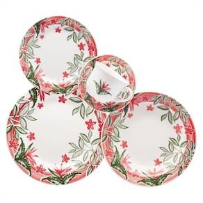 Jogo De Jantar Em Cerâmica Donna Com 30 Peças Oxford Jardim Tropical