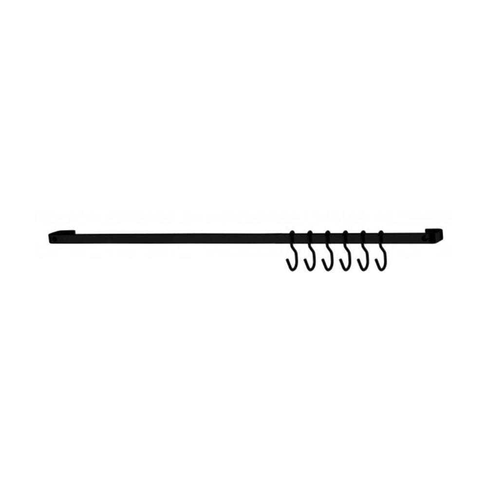 Barra De Piatina Em Aço Carbono Bella Cucina 30Cm 7 Peças Future Preto Fosco