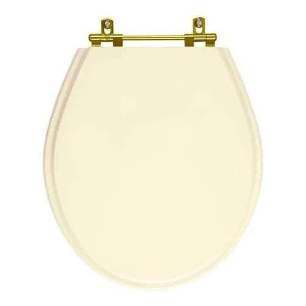 Assento Sanitário Ravena Creme Ferragem Dourada