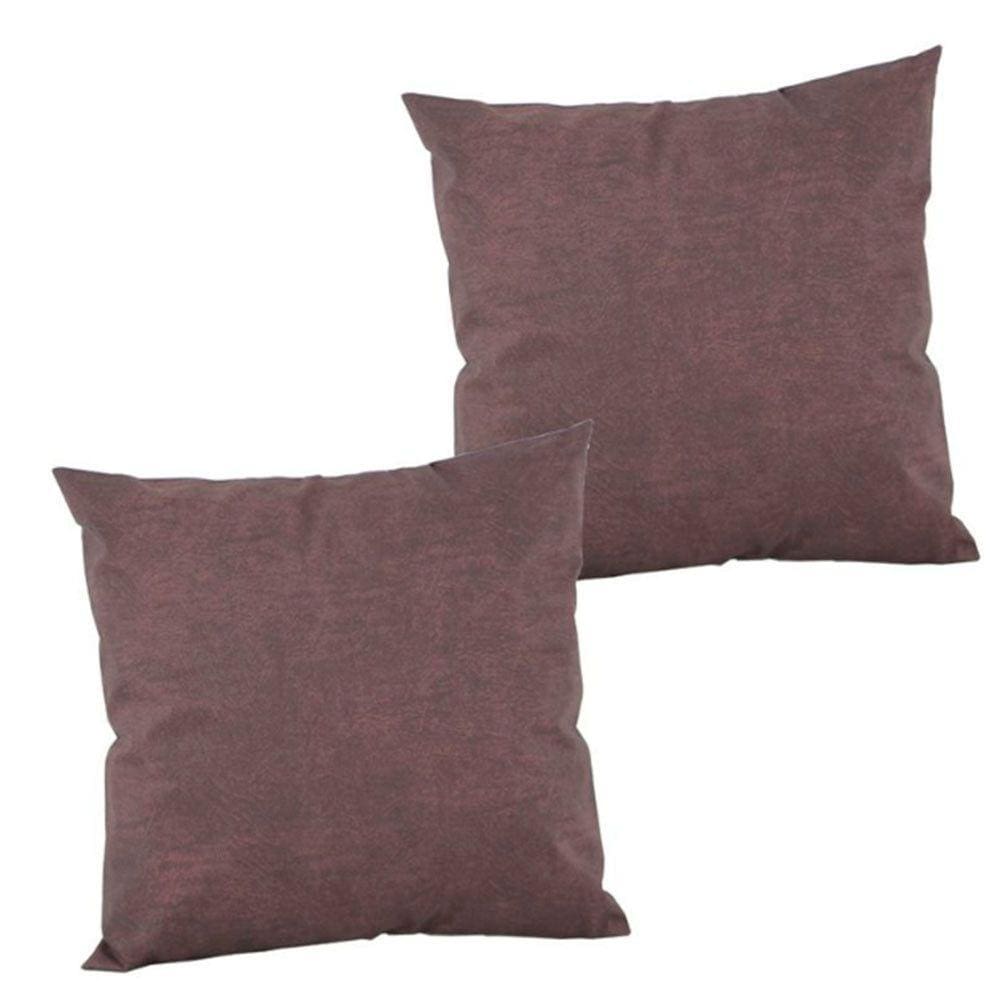 2 Almofadas Cheias Sofa Sala Impermeável Decorativa Antimofo Trama