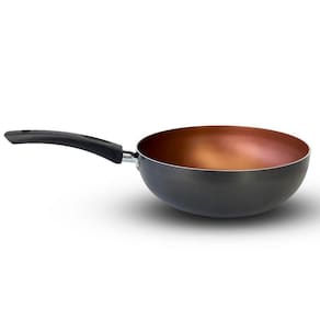 Panela Frigideira Wok 24 Cm Antiaderente Alumínio - Cobre